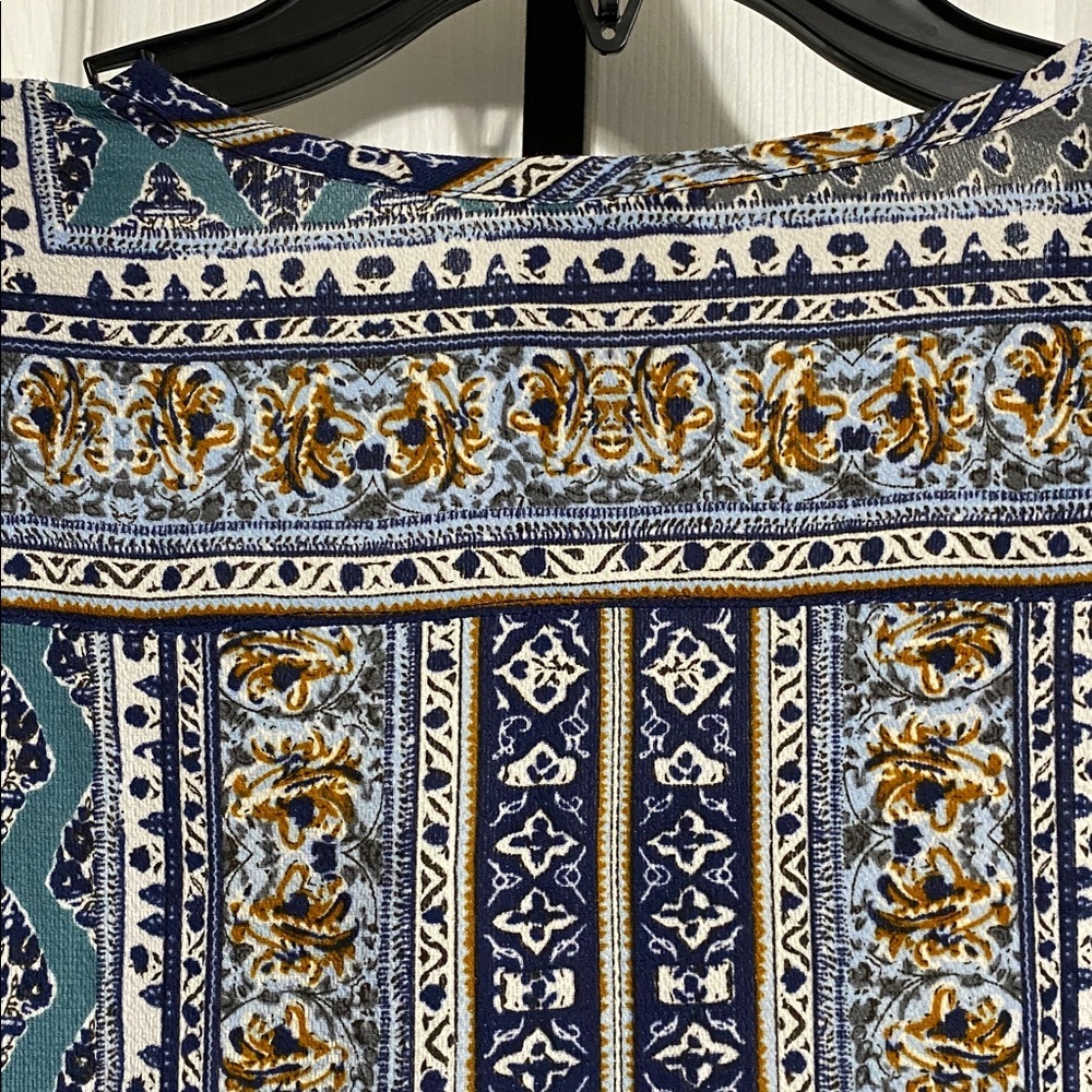 Blair Boho smock style patchwork lace trim multicolor top size XL - Picture 11 of 14